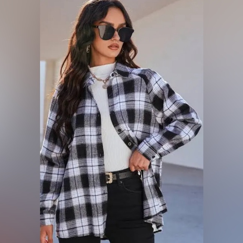 H&M plaid sweater